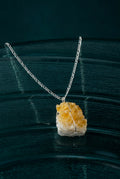 Collana con Pendente in Cristallo Druse e Catena in Argento