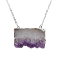 Collana con Sezione Orizzontale di Ametista Naturale