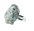 Anello in Smeraldo Grezzo Naturale e Metallo