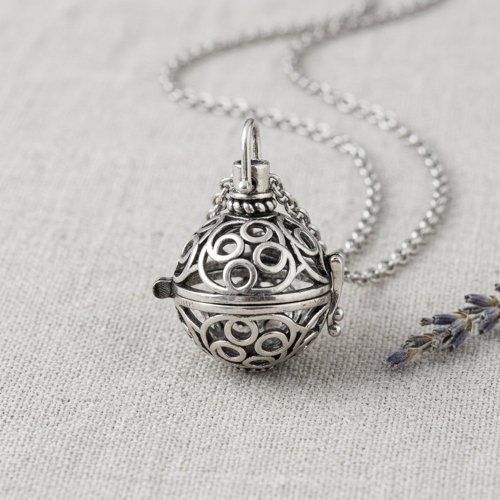 Collana Medaglione per Aromaterapia e Oli Essenziali