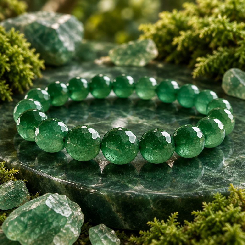 Bracciale Elastico in Avventurina Naturale - 8mm