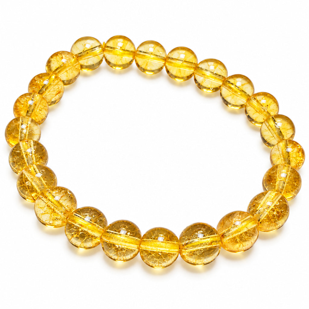 Bracciale Elastico in Citrino Naturale - 8mm