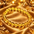 Bracciale Elastico in Citrino Naturale - 8mm