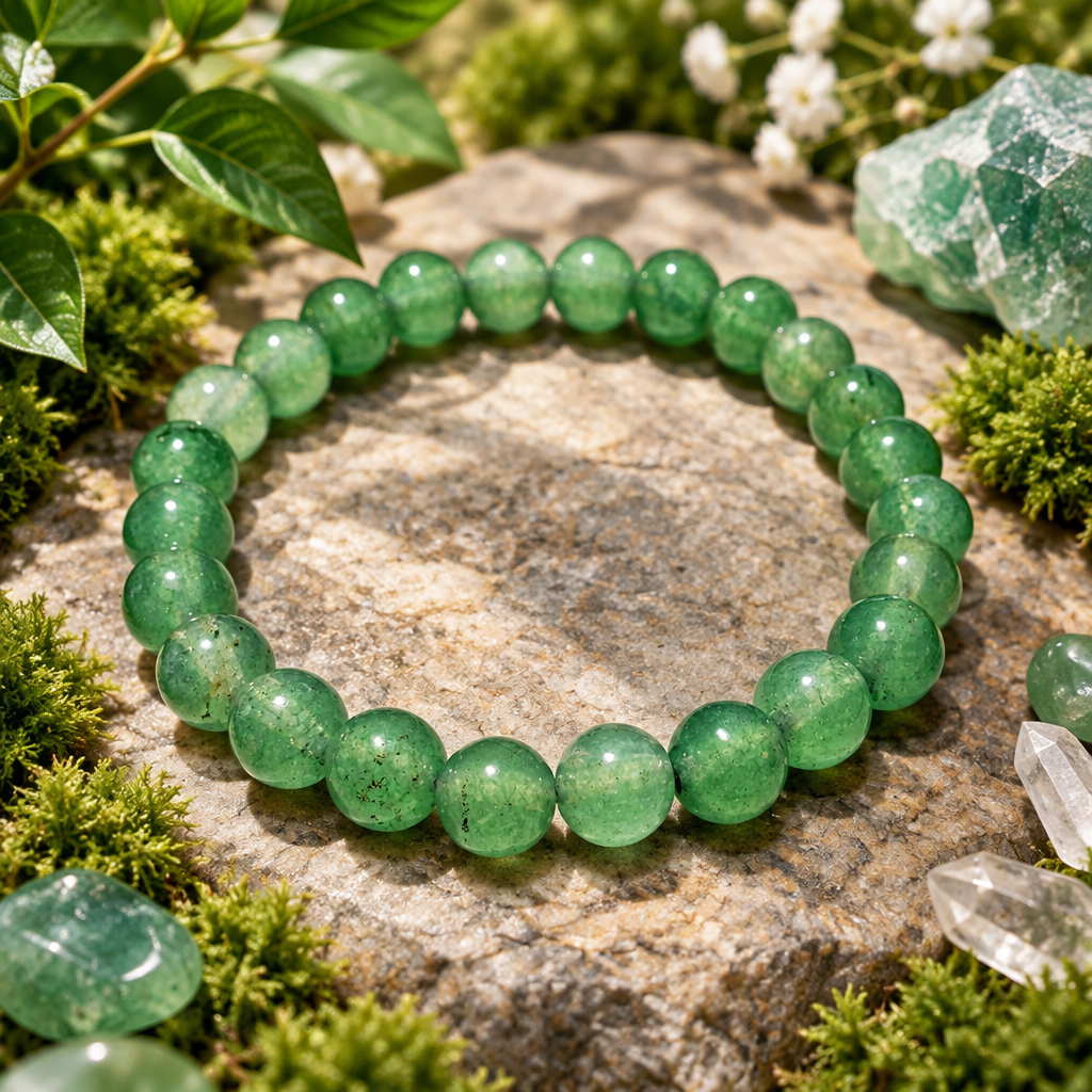 Bracciale Elastico in Avventurina Naturale - 8mm