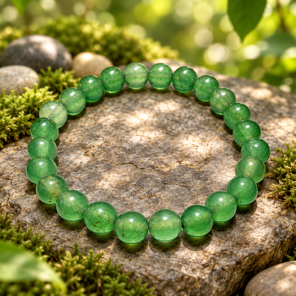 Bracciale Elastico in Avventurina Naturale - 8mm