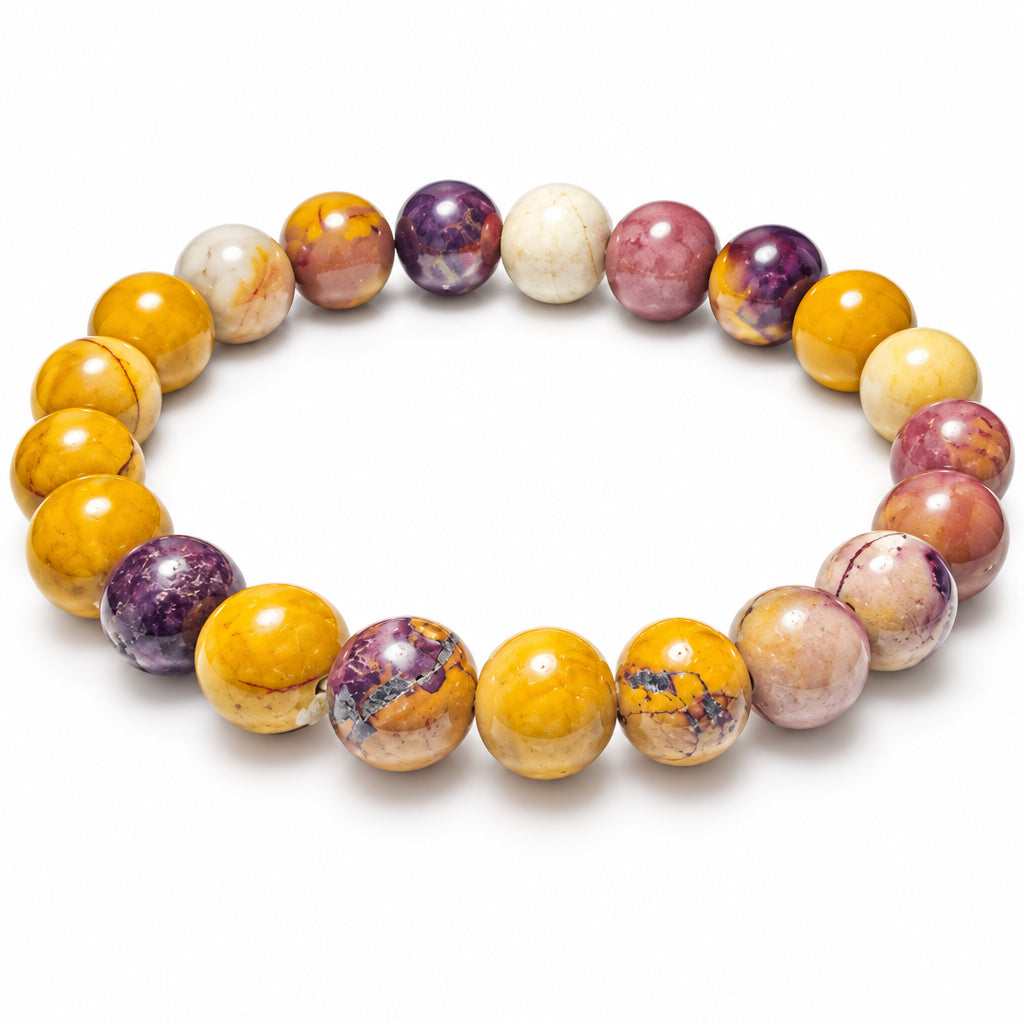 Bracciale Elastico in Diaspro Mookaite - 8mm