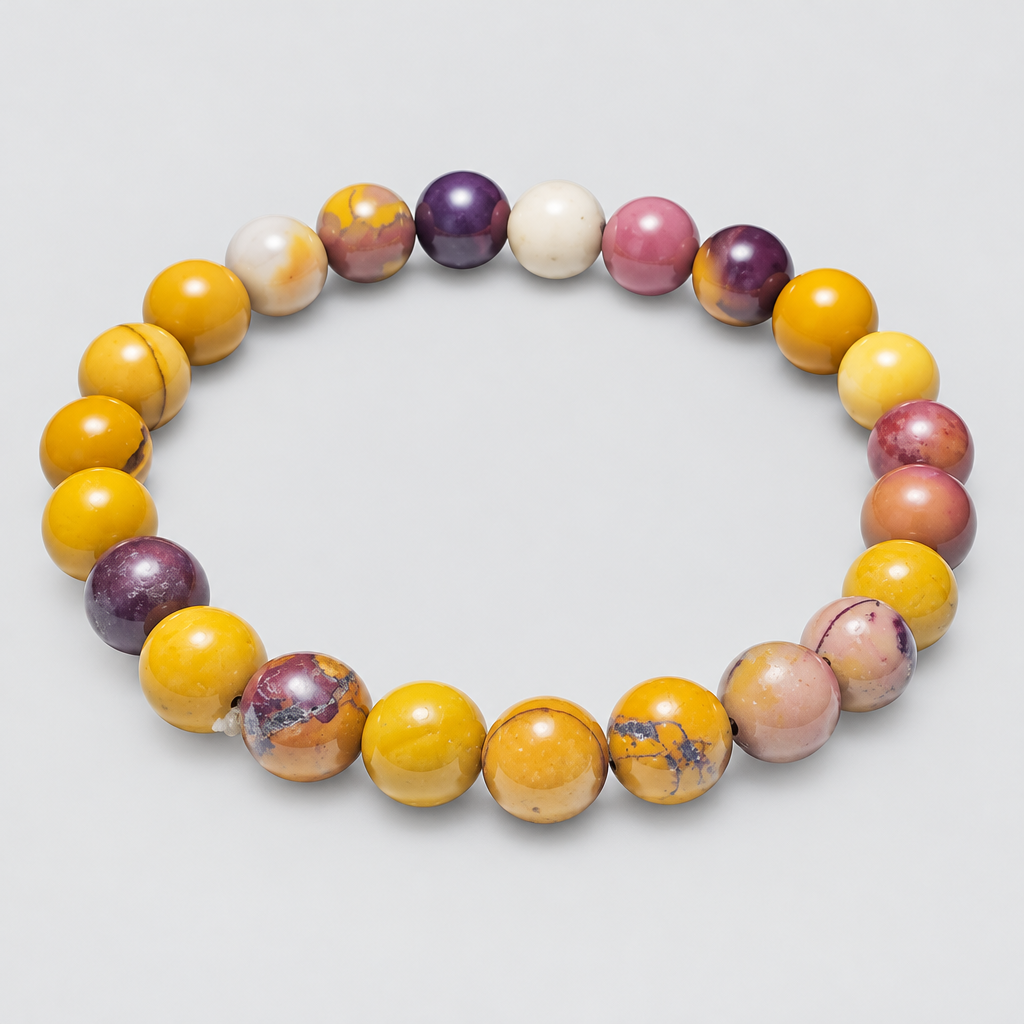 Bracciale Elastico in Diaspro Mookaite - 8mm