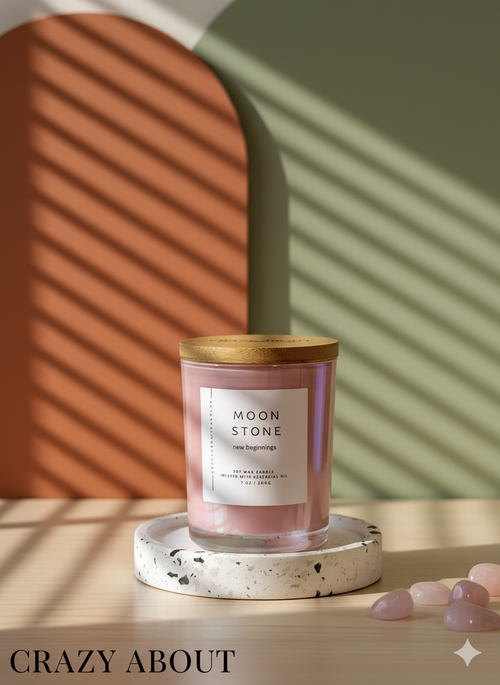 Energy Crystal Soy Candle | Choose Your Stone & Scent