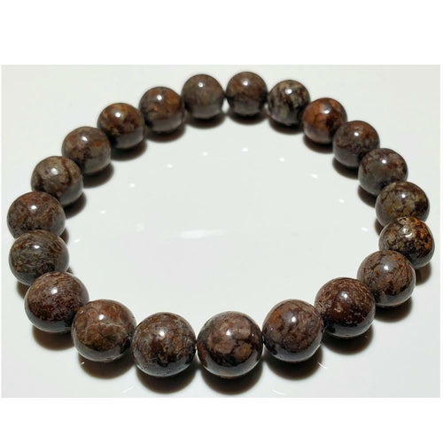 Bracciale Elastico in Legno Pietrificato - 8mm
