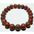 Bracciale Elastico in Diaspro Rosso - 8mm