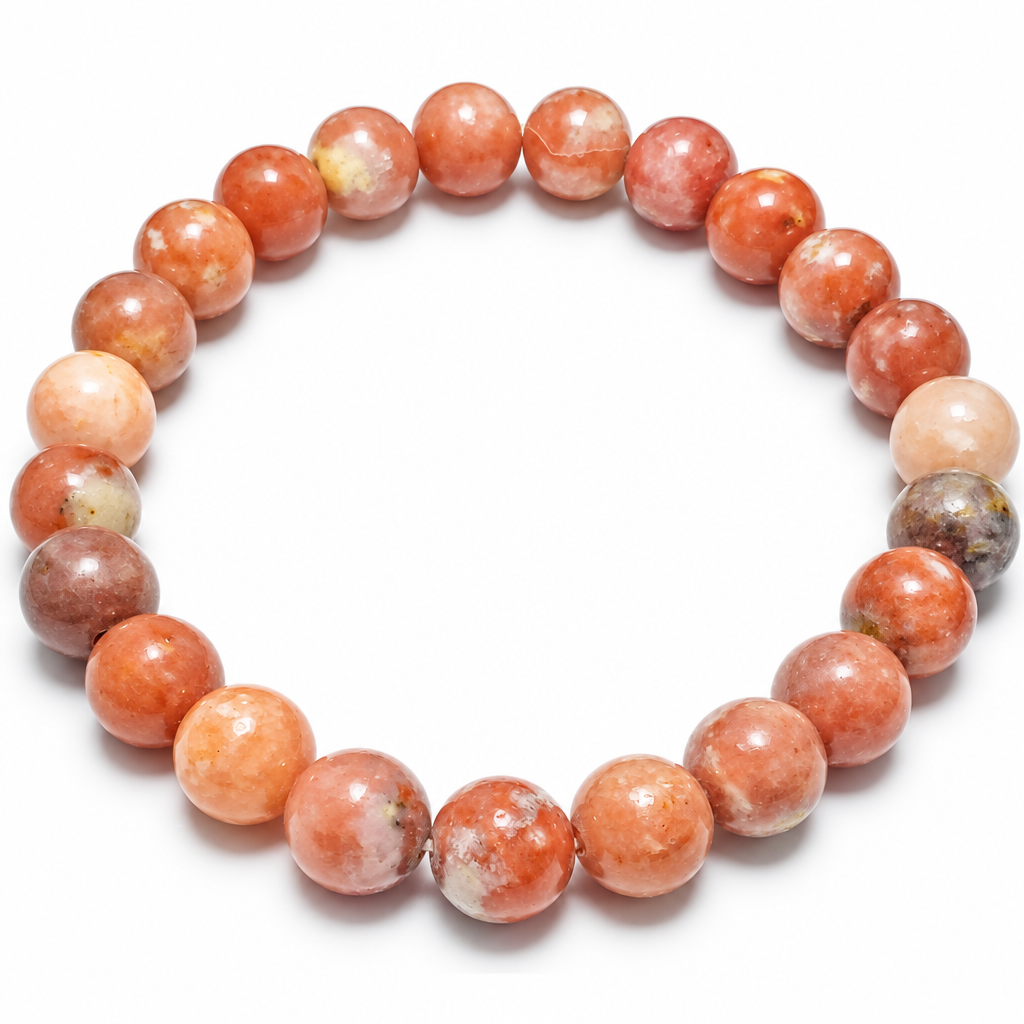 Bracciale Elastico in Rodocrosite Naturale - 8mm