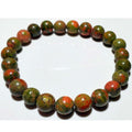 Bracciale Elastico con Perle in Unakite Naturale