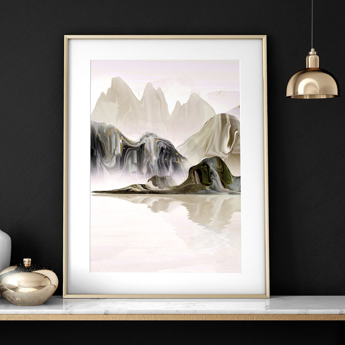 Set di 3 Stampe da Parete | Paesaggio Giapponese Etereo | Decor Ufficio e Casa