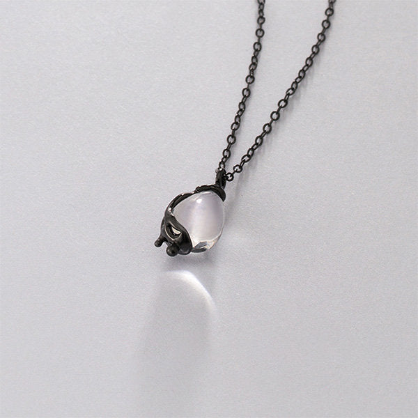 Collana Thaya con Cristallo Bianco e Nido