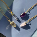 Collana Glow – Cristallo di Quarzo, Quarzo Rosa, Ametista o Quarzo Limone