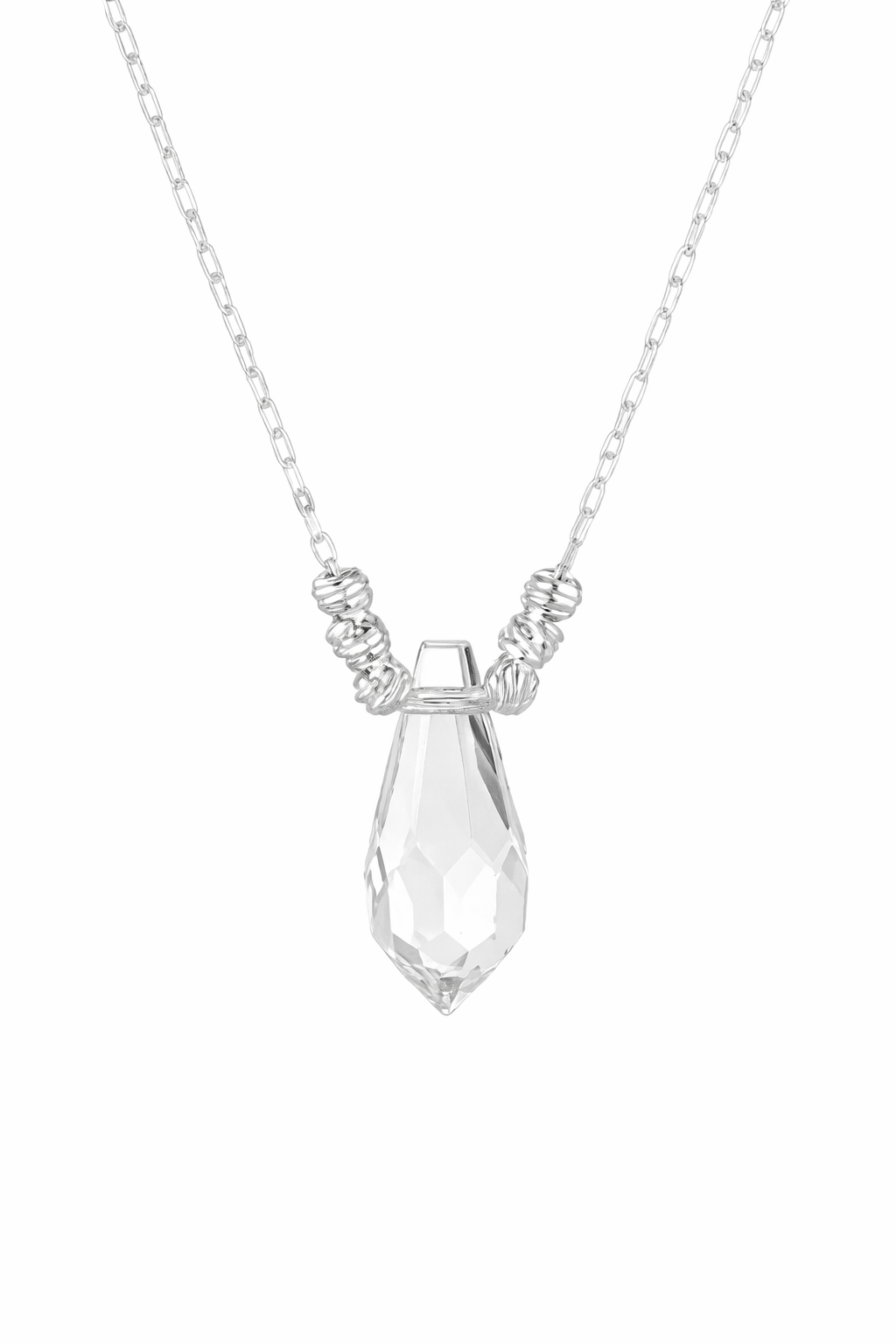 Collana con Pendente in Argento Sterling 925 e Cristallo