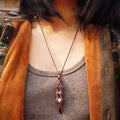 Collana Artigianale in Pelle e Labradorite Naturale