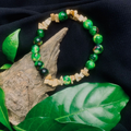 Bracciale Elastico in Agata della Corteccia e Pietra Naturale