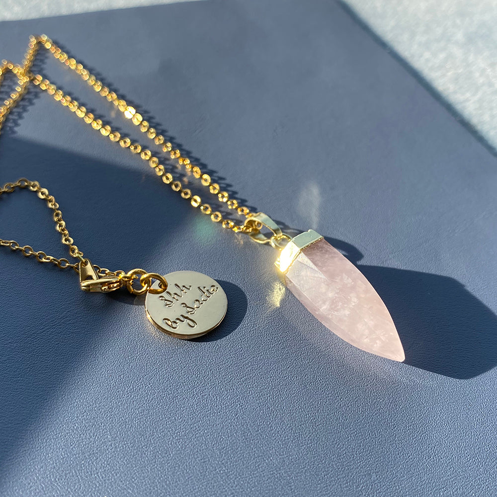Collana Glow – Cristallo di Quarzo, Quarzo Rosa, Ametista o Quarzo Limone