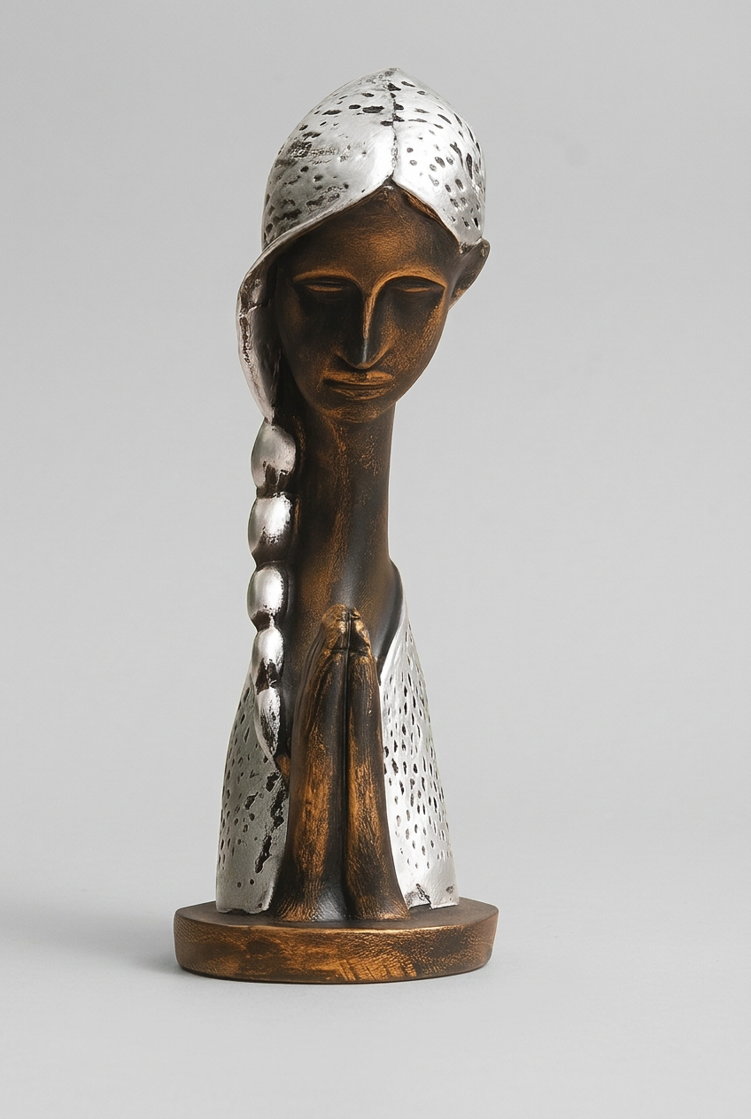 Statuetta Namaste Lady Artigianale | Figurina Indiana dell'Accoglienza