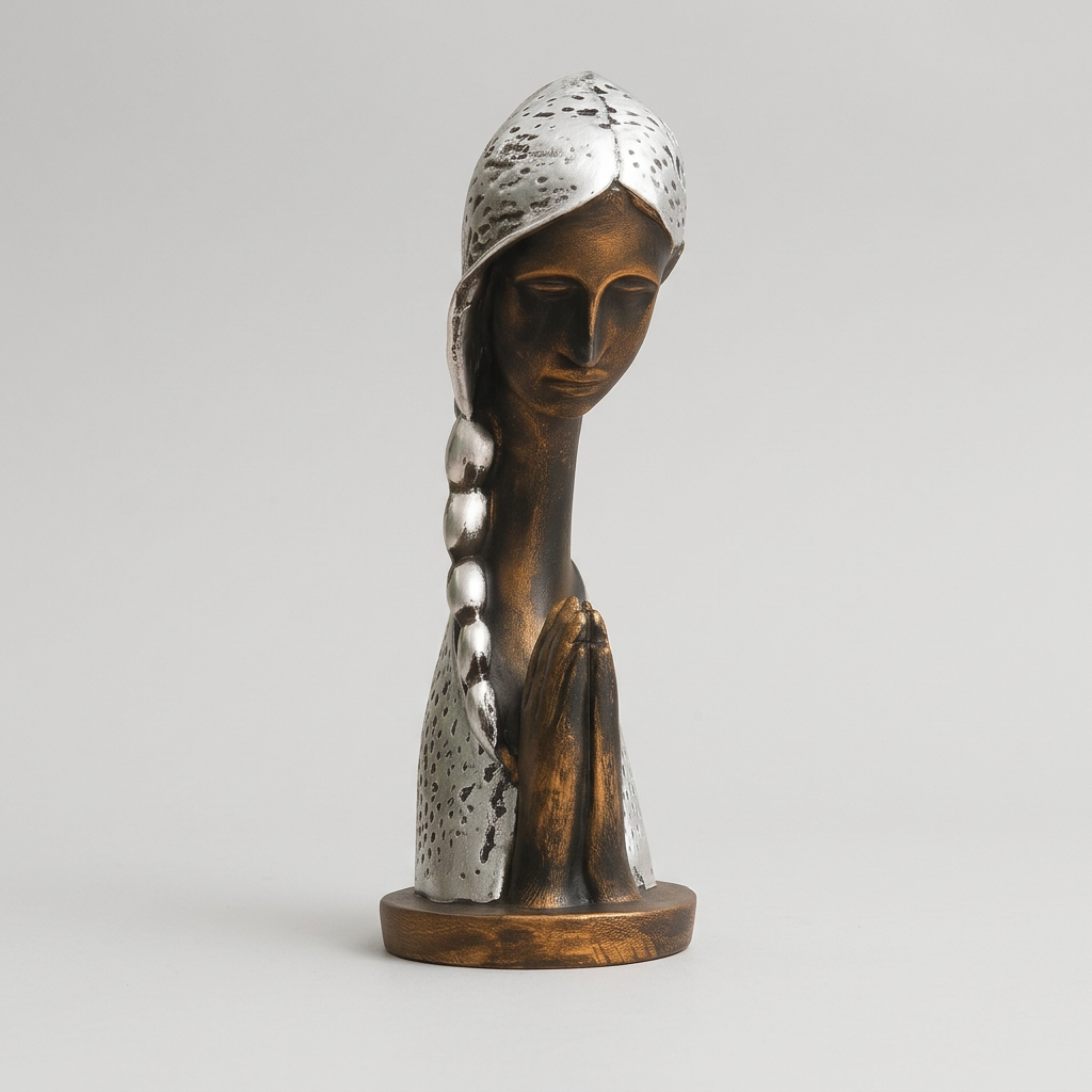 Statuetta Namaste Lady Artigianale | Figurina Indiana dell'Accoglienza