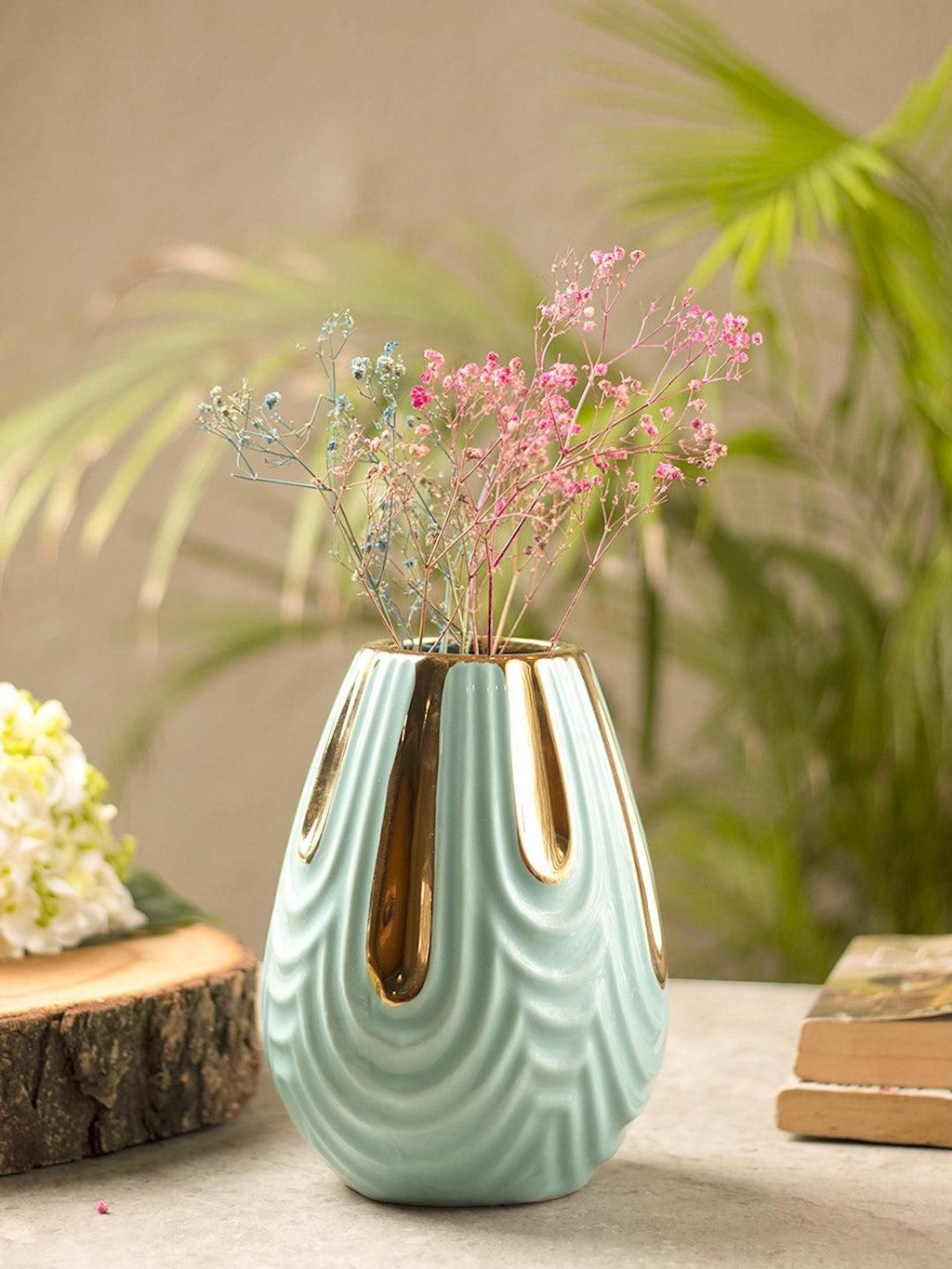 Vaso in Ceramica Verde Smeraldo | Design a Coste Porta Fiori
