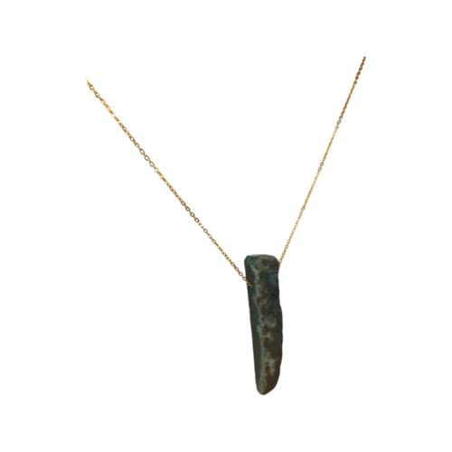 Collana con Pendente in Avventurina Verde Grezza Naturale