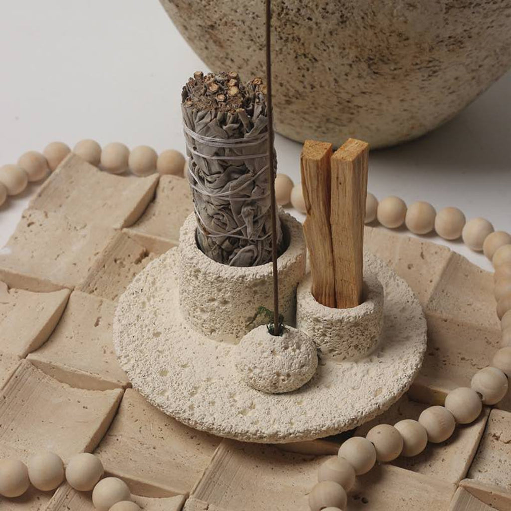 Porta Candele, Incenso e Palo Santo 3-in-1 – Design Nordico