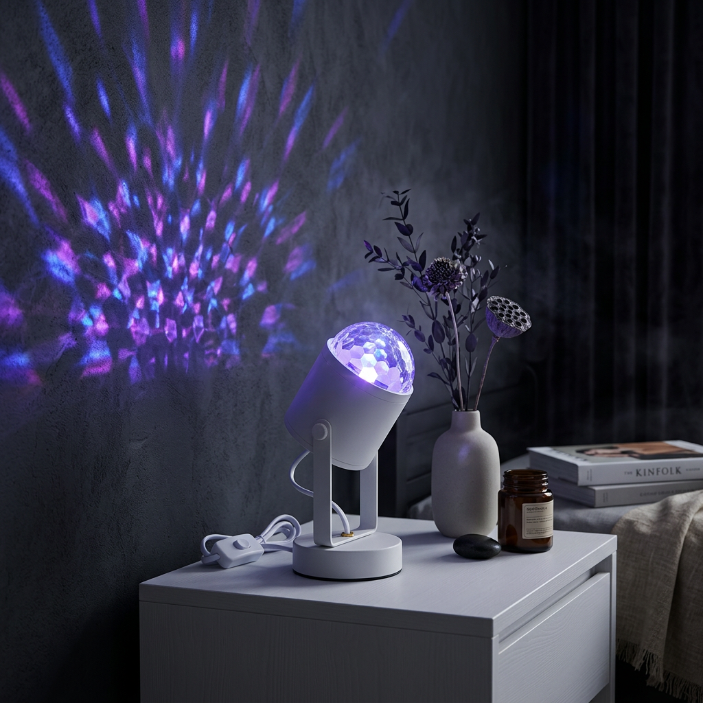 Lampada da Tavolo Proiettore Effetto Acqua e Luce d'Ambiente