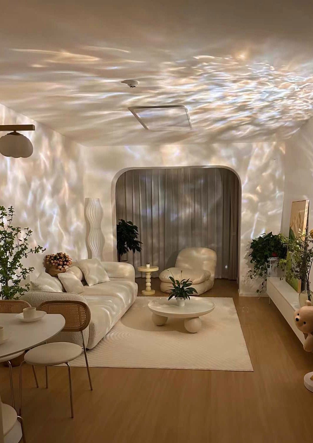 Lampada da Tavolo Proiettore Effetto Acqua e Luce d'Ambiente