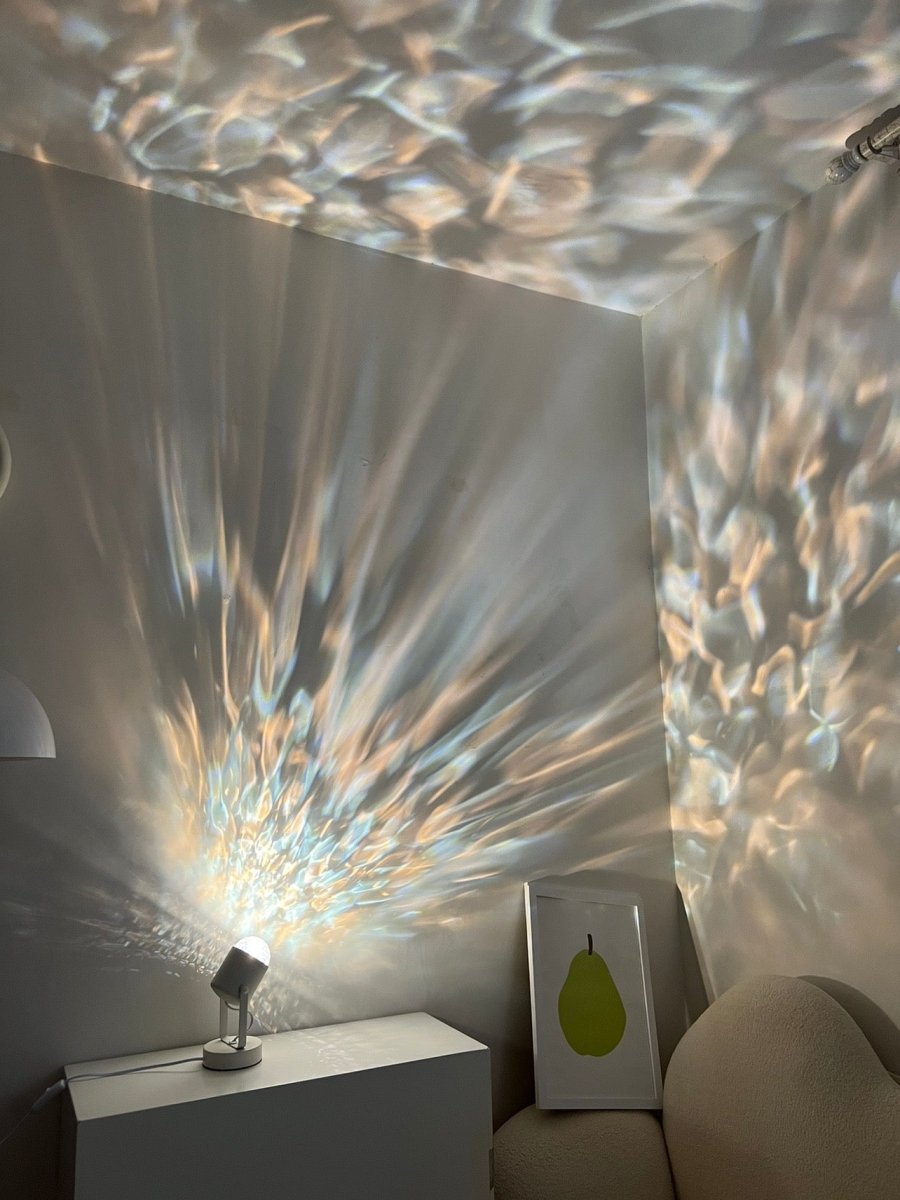 Lampada da Tavolo Proiettore Effetto Acqua e Luce d'Ambiente