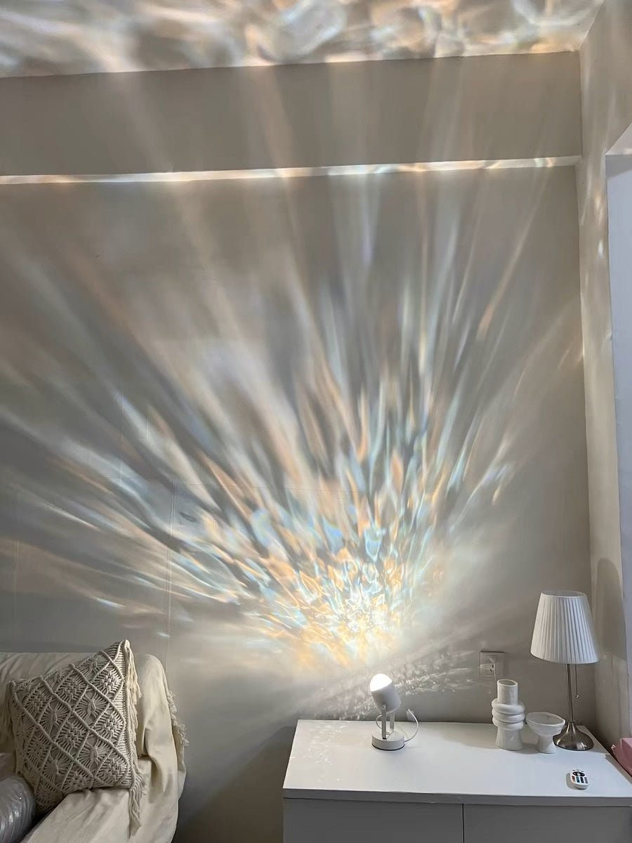 Lampada da Tavolo Proiettore Effetto Acqua e Luce d'Ambiente